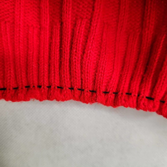 Vintage Sweater Vest Dotty Mann of Cleveland Red Button Up Knit Orlon Acrylic - Picture 12 of 12